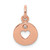 Image of Sterling Silver Rhodium-plated Rose-tone & Diamond Open Heart Pendant