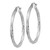 Image of 37mm Sterling Silver Rhodium-Plated Satin & Shiny-Cut Twist Hoop Earrings QE4600