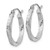 Image of 21mm Sterling Silver Rhodium-Plated Satin Finish Shiny-Cut Hoop Earrings