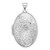 Image of Sterling Silver Rhodium-plated Scroll Oval Locket Pendant QLS10