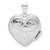 Sterling Silver Rhodium-plated Scrolled Front & Back Heart Locket Pendant