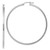 Image of 60mm Sterling Silver Rhodium-Plated Shiny-Cut 2X60mm Square Tube Hoop Earrings
