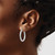 Image of 25mm Sterling Silver Rhodium-Plated Shiny-Cut 3X25mm Hoop Earrings