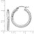 Image of 25mm Sterling Silver Rhodium-Plated Shiny-Cut 3X25mm Hoop Earrings
