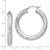 Image of 36mm Sterling Silver Rhodium-Plated Shiny-Cut Hinged Hoop Earrings QE11493