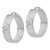 Image of 31mm Sterling Silver Rhodium-Plated Shiny-Cut Hinged Hoop Earrings QE11518