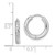 Image of 15mm Sterling Silver Rhodium-Plated Shiny-Cut Hollow Hinged Hoop Earrings