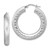 Image of 30.5mm Sterling Silver Rhodium-Plated Shiny-Cut Polished & Satin Hoop Earrings