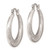 Image of 21mm Sterling Silver Rhodium-Plated Shiny-Cut Scalloped Hoop Earrings QE8397
