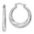 Image of 21mm Sterling Silver Rhodium-Plated Shiny-Cut Scalloped Hoop Earrings QE8397