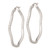 Image of 40mm Sterling Silver Rhodium-Plated Shiny-Cut Wavy Hoop Earrings