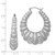 Image of 41mm Sterling Silver Rhodium-Plated Shrimp Hoop Earrings QE4689
