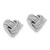 Image of 9mm Sterling Silver Rhodium-Plated Small Twisted Knot Heart Post Earrings