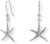 Image of Sterling Silver Rhodium-plated Starfish French Wire Earrings