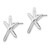 Image of 16mm Sterling Silver Rhodium-Plated Starfish Stud Post Earrings
