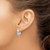 Image of 21.85mm Sterling Silver Rhodium-Plated Textured Polished Hoop Earrings