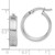 Image of 21.85mm Sterling Silver Rhodium-Plated Textured Polished Hoop Earrings