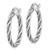 Image of 27mm Sterling Silver Rhodium-Plated Twisted & Textured Hoop Earrings QE14133