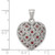 Image of Sterling Silver Rhodium-Plated w/ Garnet Heart Pendant