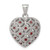 Image of Sterling Silver Rhodium-Plated w/ Garnet Heart Pendant