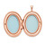 Image of Sterling Silver Rose Gold-plated 26mm Leaf Border Oval Locket Pendant