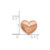 Image of Sterling Silver Rose Gold-plated Scratch Finish Heart Slide Pendant