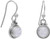 Sterling Silver Round Moonstone French Wire Earrings
