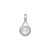 Image of Sterling Silver Round Moonstone Slide Pendant