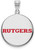Image of Sterling Silver Rutgers Large Enamel Disc Pendant by LogoArt