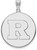 Image of Sterling Silver Rutgers XL Disc Pendant by LogoArt (SS021RUT)