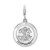 Sterling Silver Saint Michael Medal w/ Lobster Clasp Charm QCC501