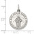 Sterling Silver Satin Antiqued Spanish St. Jude Thaddeus Medal Pendant
