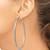 Image of 72mm Sterling Silver Satin Finished Shiny-Cut Twisted Hoop Earrings QE4434