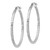 Image of 35mm Sterling Silver Shiny-Cut 2X35mm Hoop Earrings