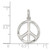 Sterling Silver Shiny-Cut Peace Symbol Charm QP1828