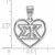 Image of Sterling Silver Sigma Kappa Heart Pendant by LogoArt (SS008SKP)