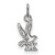 Sterling Silver Sigma Kappa X-Small Pendant by LogoArt (SS034SKP)