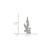 Sterling Silver Sigma Kappa X-Small Pendant by LogoArt (SS034SKP)