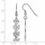 Image of Sterling Silver Sigma Sigma Sigma Dangle Medium Earrings by LogoArt