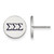 Sterling Silver Sigma Sigma Sigma Enamel Post Earrings by LogoArt (SS032SSS)