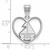 Image of Sterling Silver Sigma Sigma Sigma Heart Pendant by LogoArt (SS040SSS)