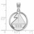 Image of Sterling Silver Sigma Sigma Sigma Small Circle Pendant by LogoArt (SS041SSS)
