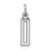 Sterling Silver Small Elongated Polished Number 0 Charm