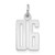 Image of Sterling Silver Small Elongated Polished Number 06 Charm