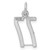 Image of Sterling Silver Small Elongated Polished Number 77 Charm