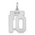 Image of Sterling Silver Small Polished Number 01 w/ Top Bar Charm