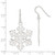 Image of 45mm Sterling Silver Snowflake Dangle Earrings QE3369