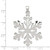 Image of Sterling Silver Snowflake Pendant QC4754