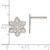 Image of Sterling Silver Snowflake Post Earrings QE14626