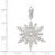 Image of Sterling Silver Snowflake with Stellux Synthetic Crystal Pendant